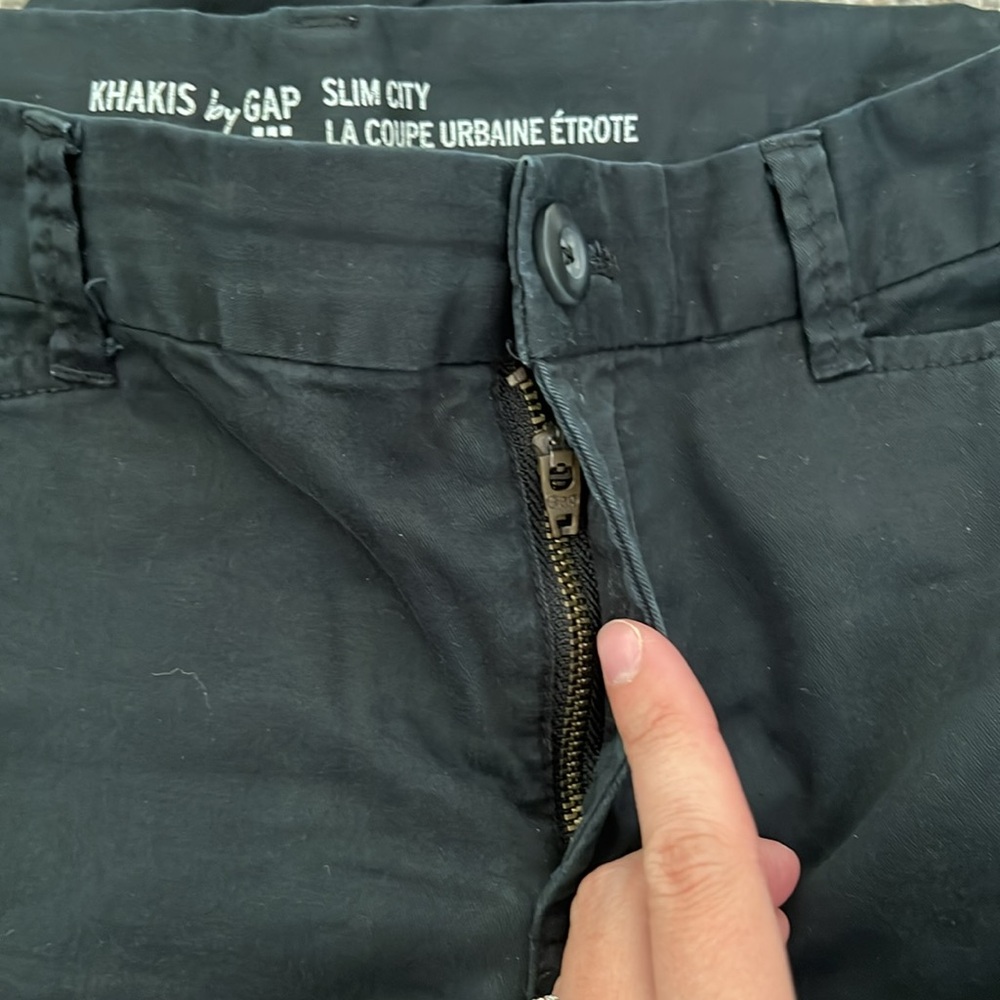 Gap Slim City Black Khaki Pants Size 2 - Picture 3 of 6